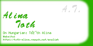 alina toth business card